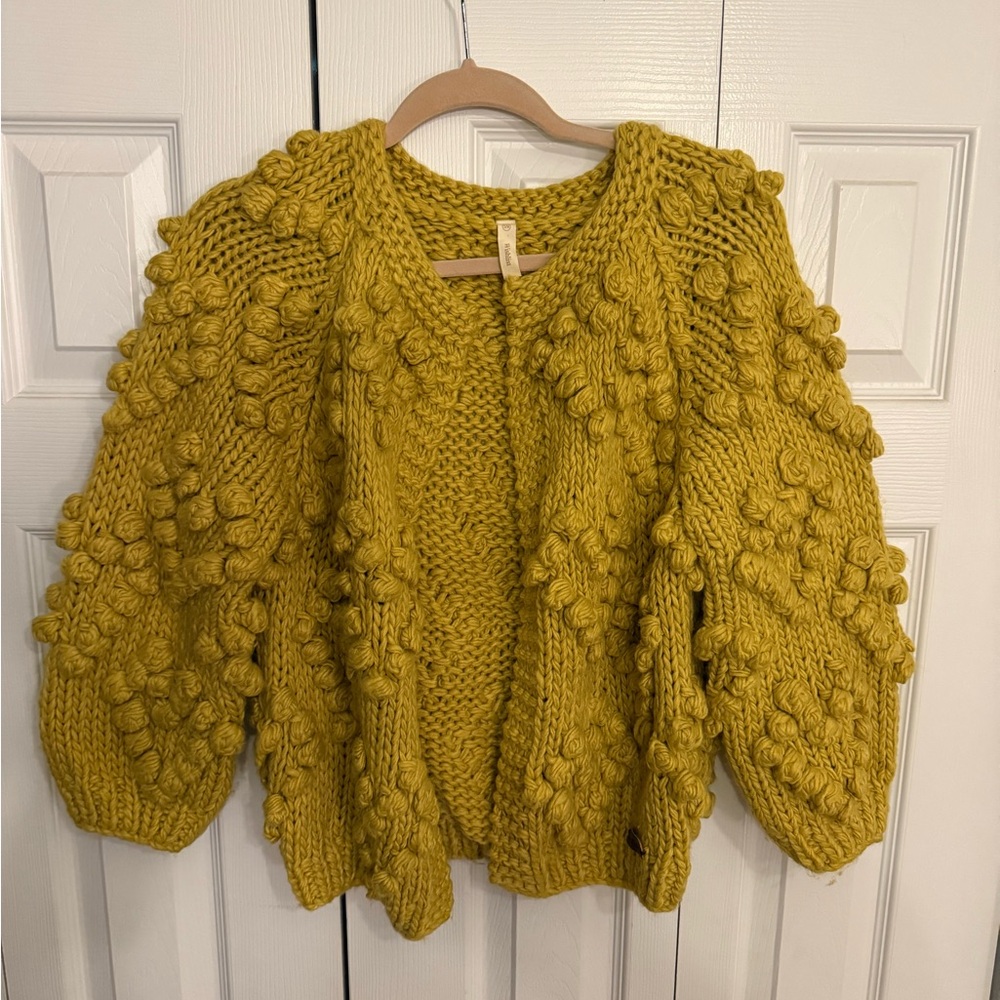 Wishlist Mustard Chunky Knit Cardigan